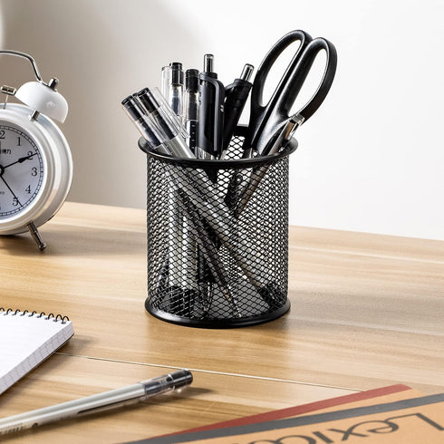 Amazon Basics Wire Mesh Pen Cup, Black...