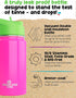 Kids Water Bottle - 12oz Pink | Leak Proof With Straw & Handle | 24 Hours Cold | Insulated, Double Wall Stainless Steel | Easy Sip Toddler Cup | C...