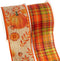 Ribbli Fall Ribbon Wired 2 Rolls 2.5 Inch Total 60 Feet(20 Yards), Fall Pumpkin Thanksgiving Ribbon for Wreaths, Big Bows, Autumn Gift Wrapping, O...