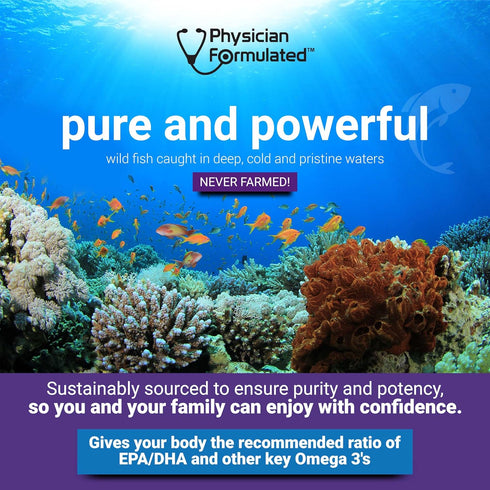 Fish Oil Omega 3 3000mg per Serving - 915mg Epa, 630mg Dha, 2000mg Total Omega 3 6 9 XL - 180 Capsules...