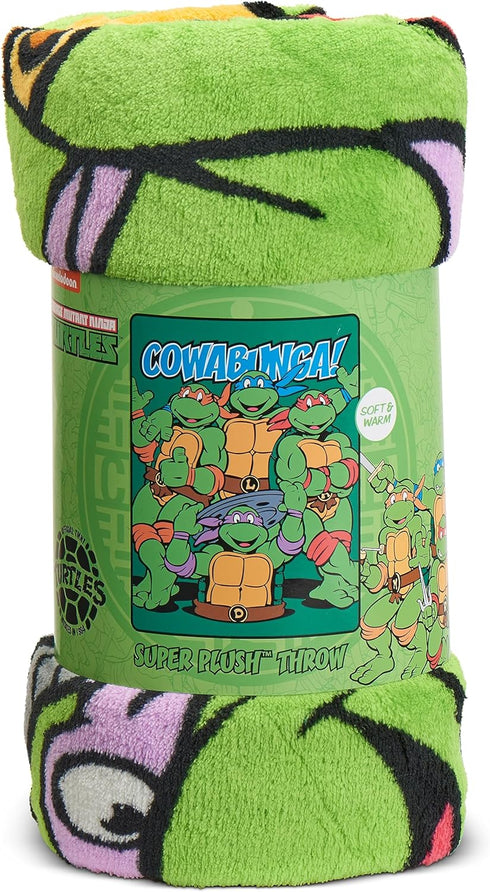 Northwest Nickelodeon Fleece Throw Blanket Teenage Mutant Ninja Turtles, Cowabunga Dudes, 46" x 60"...