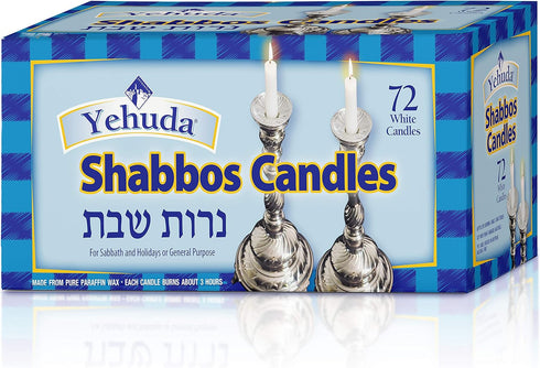 Yehuda Sabbath Candles, White, 72 ct...
