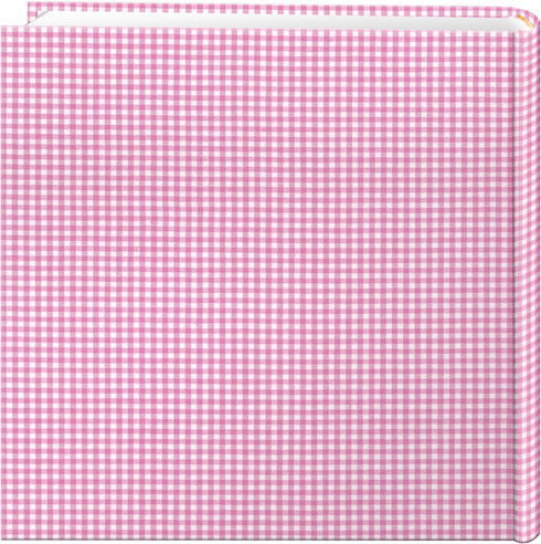Pioneer Photo Albums 200-Pocket Gingham Fabric Frame Cover Photo Album for 4 by 6-Inch Prints, Pink...