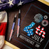 32 Pcs American Flag Ballpoint Pen USA Patriotic Themed Pens 1.0mm Black Ink Ballpoint Pens Independence Day Gel Ink Pen for Writing Signing Home ...