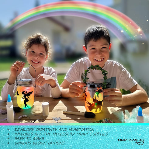 Mermaid Toy Lantern Night Light Craft Kit, Birthday Gifts for Kids, DIY Mermaids Arts and Crafts, Gift for Girls Ages 3 4 5 6 7 8-12 Years, Stem T...
