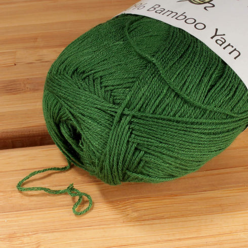 JubileeYarn Bamboo Dynasty - 50g/Skein Baby Weight Bamboo - 07 Kelly Green - 2 Skeins...