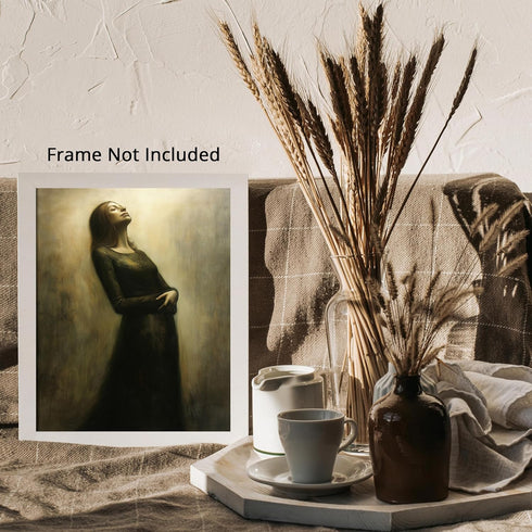 Posterizer 1 pcs-oil painting style of a woman with a serene expression 1-Collectibles & Fine Art Gift for Men Women Entrepreneur Teens Decor for...