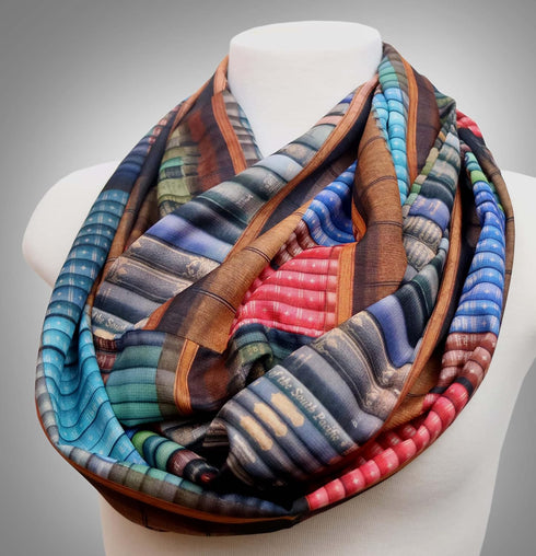 Book infinity scarf Library Bookshelves womens literary gifts nerdy bookworm book lover...