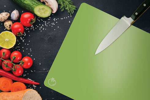 Better Kitchen Products Extra Thick Flexible Plastic Cutting Board Mats, Set of 4, Color Coded with Food Icons, Waffle Back Grip Underside...
