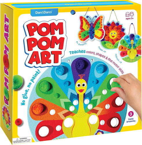 Pom Pom Arts & Crafts Kit for Toddlers - Toddler Art Activity Easter Craft for Little Boys & Girls Ages 3, 4, 5, 6 Years Old Kids Sensory Activiti...