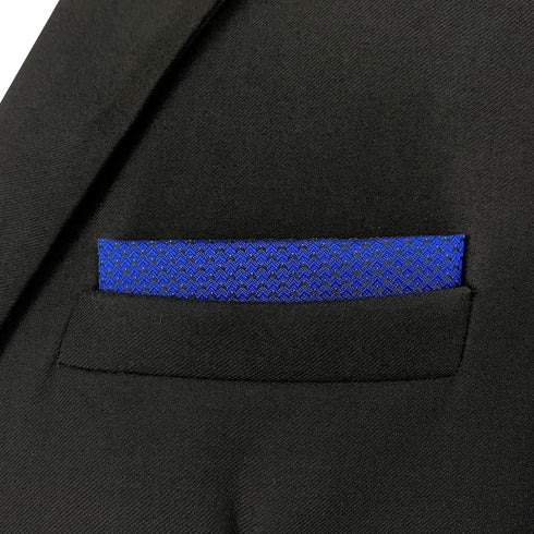 S&W SHLAX&WING Pocket Squares for Men Royal Blue Solid Color for Mens Suits...