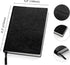 Daily to Do Checklist Notebook, Task Management, Organizer Planner, Hardcover, Ribbon Bookmark, 5.8 x 8.3”, A5 size, 110 Sheets (Black)...