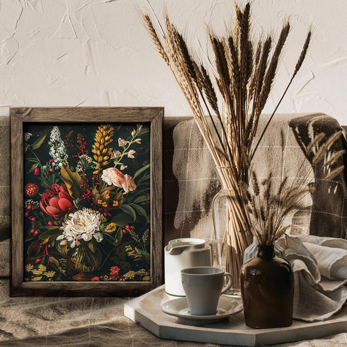 Posterizer 1 pcs-lush big flowers-wild nature art-Floral & Botanical Art-Abstract & Modern Art-Decor for Home & Office- UNFRAMED Wall Art...