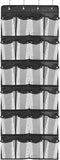 Over the Door Hanging Shoe Organizer with 24 Large Mesh Pockets - Shoes Holder/Black...