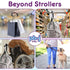 Stroller Hooks for Hanging Diaper Bags - Mommy Stroller Clip and Stroller Accessories Organizer Hook - Large Carabiner Clips for Mom Purse Shoppin...