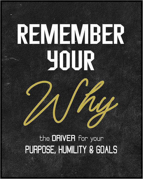 Posterizer 1 pcs-Remember Your Why For Your Goals-Motivational & Inspirational Art- Gift for Men Women Entrepreneur Teens-Decor for Home & Office-...