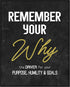 Posterizer 1 pcs-Remember Your Why For Your Goals-Motivational & Inspirational Art- Gift for Men Women Entrepreneur Teens-Decor for Home & Office-...