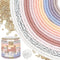 MIIIM 8000 PCS 20 Colors Pastel Clay Beads Strands, Polymer Clay Beads Kit for Bracelets Making, Vinyl Heishi Beads 6mm, with Gold Spacer Beads an...
