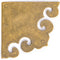 Brass Curled Box Corner Plate – Set of 2, 3.3", by Hardware Philosophy...