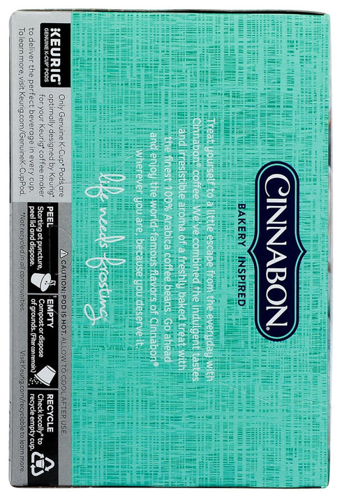 Cinnabon Classic Cinnamon Roll Keurig Single-Serve K-Cup Pods, Light Roast Coffee, 12 Count (Pack of 1)...
