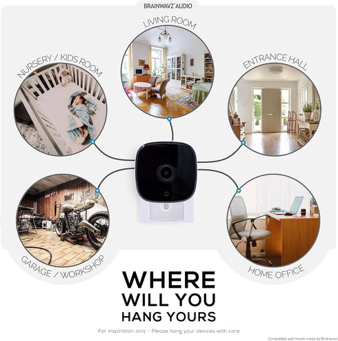 2 Pack Adhesive Wall Mount for Eufy Solo IndoorCam C24/C120 (T8400X) Security Camera, Easy to Install, No Mess, Reduce Blind Spots & Improved View...