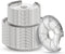 Pack of 50 Disposable Durable Burner Bibs for Electric and Gas Range Stoves - Aluminum Foil Round Burner Cover Liners - Great for Avoiding Cleanup from Oil & Food Dripping - (25 Large & 25 Small)
