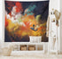 Ambesonne Fantasy Tapestry, Man on a Boat Floating Within Nebula Cloud in Vivid Colorful Psychedelic Background, Wide Wall Hanging for Bedroom Liv...