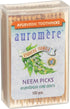 Auromere Ayurvedic Neem Toothpicks - Vegan, Natural, Non GMO, Made from Birchwood (100 Count), 2 Pack...