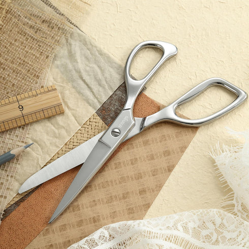 LIVINGO Sharp Tailor Fabric Scissors - 7" Professional Forged Stainless Steel Heavy Duty Sewing Metal Shears All Purpose, Crafting Scissors for Dr...