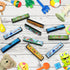 10 Sets Harmonica with Organza Gift Bags Music Party Favors 16 Holes Cartoon Harmonica Musical Instrument for Musical Party Gift Harmonica Beginne...