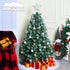 Joiedomi Christmas Silver Star Tree Topper Lighted with Projector, Built-in LED Rotating Lights, 3D Glitter Xmas Decorations for Party Holiday Ind...