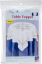 Jack Dempsey Needle Art Cross Stitch Floral Embroidery Tablecloth, 35" x 35", White......