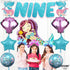 Giant Mermaid 9th Birthday Decorations for Girls - Pack of 8 | Mermaid Party Decorations with Balloons & Favors...