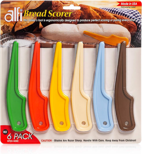 Alfi Bread Scorer - Scoring Knife for Bread Baking - Sourdough Scoring Tool - Bread Scoring Knife for Bakers - Made in USA (6-Pack)...