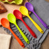HANSGO 5PCS Small Silicone Spoons, 8Inch Heat Resistant Spoons Nonstick Kitchen Spoons Silicone Tea Spoon for Kitchen Cooking Baking Stirring...