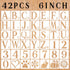 Letter Stencils 6 inch, 42PCS Scrabble Stencils for Painting on Wood Wall Home Decor Craft Projects Canvas Fabric, Numbers Symbol Alphabet Stencil...