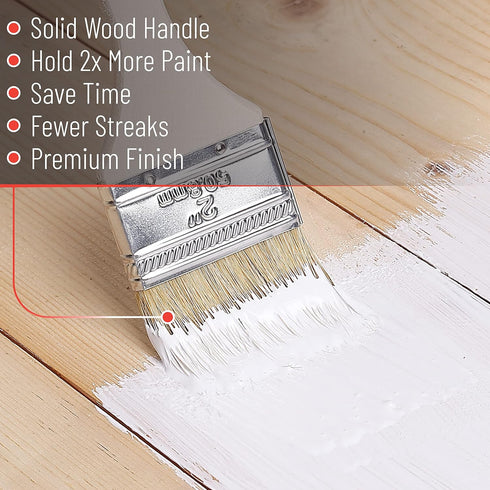 Bates- Chip Paint Brushes, 2 Inch, 9 Pack, Chip Brush, Brushes for Painting, Paint Brushes, 2 Inch Paint Brush, Stain Brushes for Wood, Natural Br...