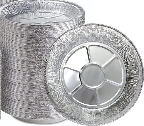 9" Aluminum Foil Pie Tins (25 Pack), Disposable Aluminum Pie Pans, Foil Pans for Baking, Cooking, Freezer Safe, Round Foil Pans, Foil Plates Perfe...