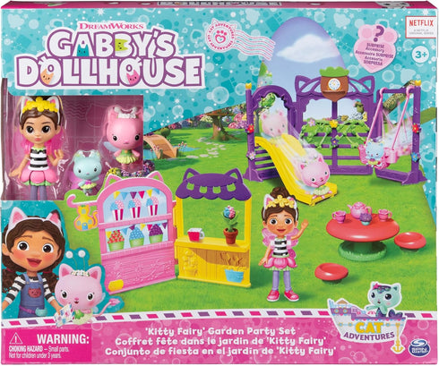 Gabby’s Dollhouse, Kitty Fairy Garden Party, 18-Piece Playset with 3 Toy Figures, Surprise Toys & Dollhouse Accessories, Kids Toys for Girls & Boy...
