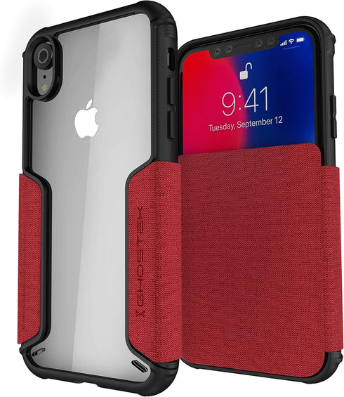 Ghostek Exec 3 iPhone XR Card Case with Industrial Strength Military Drop Protection for Apple iPhone XR 2018 | Supports Qi Wireless Charging | Wo...