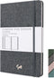 JUMPING FOX DESIGN Linen Fabric Premium A5 Hardcover Lined Notebook Journal, Medium 5.6 x 8.4 inches, 100gsm Quality Paper, Numbered Pages, Inner ...