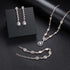 YADOCA Wedding Bridal Jewelry Set For Women Silver Prom Costume Jewelry Sets Rhinestone Crystal Teardrop Necklace Earrings Bracelet Bridesmaid Jew...