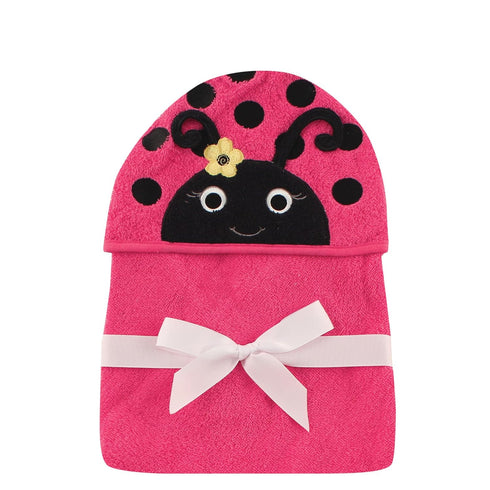 Hudson Baby Unisex Baby Cotton Animal Face Hooded Towel, Ladybug, One Size...