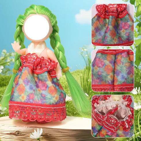 Doll Clothes and Accessories - 3 inch Mini Doll - Handmade Doll Clothes for Gift, Include 10 Pieces Girl Small Dolls - 10 Sets Doll Clothes and 10...