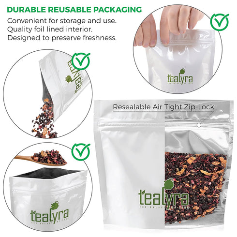 Tealyra - Grandma's Garden Berry - Fruit Tea Blend - Hibiscus and Berries Based Herbal Loose Leaf Tea - Vitamines Rich - Caffeine-Free - Hot and I...