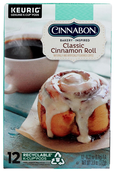 Cinnabon Classic Cinnamon Roll Keurig Single-Serve K-Cup Pods, Light Roast Coffee, 12 Count (Pack of 1)...