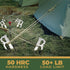 Camping Tent Stakes - Heavy Duty Tent Pegs Outdoor, Metal Tarp Spikes and Inflatable Tent Pole Pins 6 Pack...