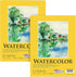 U.S. Art Supply 9" x 12" Premium Heavyweight Watercolor Painting Paper Pad, Pack of 2, 12 Sheets Each, 140 Pound (300gsm) - Cold Pressed, Acid-Fre...
