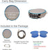 Portable Collapsible Foldable Expandable Double Large Silicone Pet Dish Bowls with Carabiner & Shoulder Strap, for Travel, Hiking and Camping, Fee...