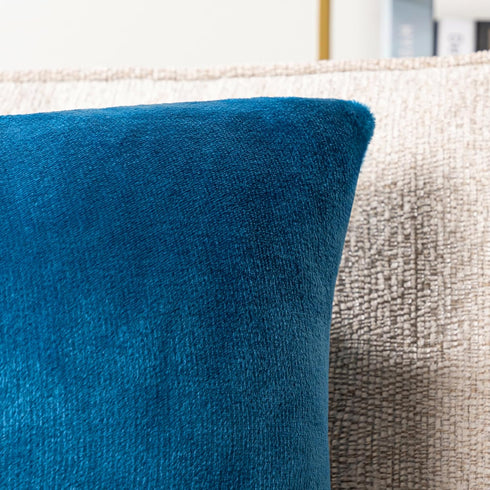 PAVILIA Teal Blue Throw Pillow Covers 18x18 Set of 2, Decorative Pillow Cases for Bed Sofa Couch, Boho Aesthetic Accent Decor Cushion Bedroom Livi...